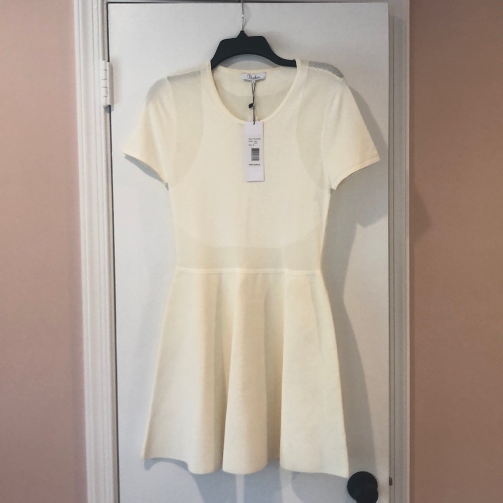 Parker Trace Knit dress in ivory